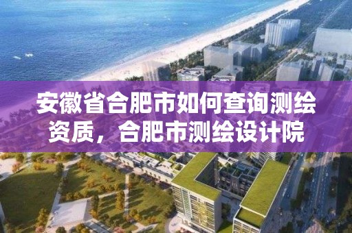 安徽省合肥市如何查詢測繪資質，合肥市測繪設計院