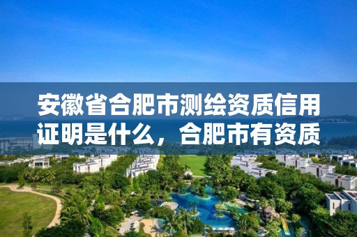 安徽省合肥市測繪資質信用證明是什么，合肥市有資質的測繪公司