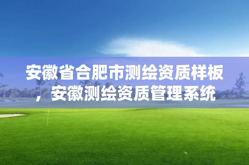 安徽省合肥市測繪資質樣板，安徽測繪資質管理系統