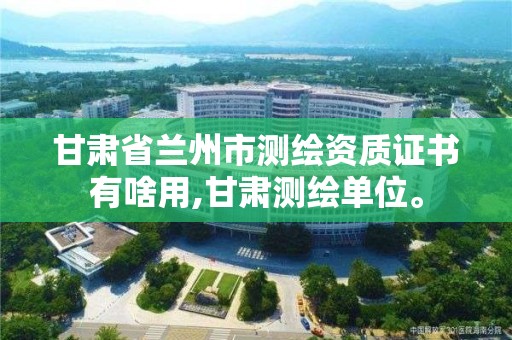 甘肅省蘭州市測繪資質證書有啥用,甘肅測繪單位。