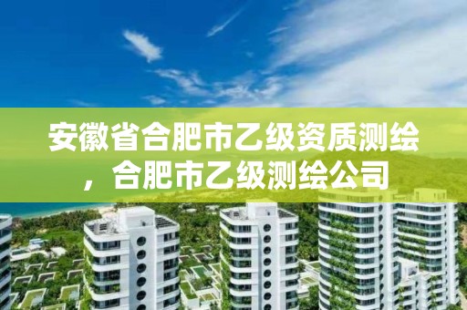 安徽省合肥市乙級資質(zhì)測繪，合肥市乙級測繪公司