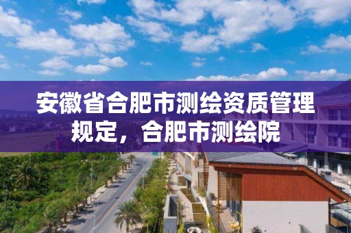 安徽省合肥市測繪資質管理規定，合肥市測繪院