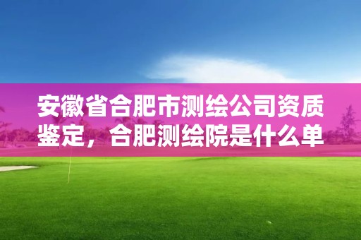 安徽省合肥市測(cè)繪公司資質(zhì)鑒定，合肥測(cè)繪院是什么單位