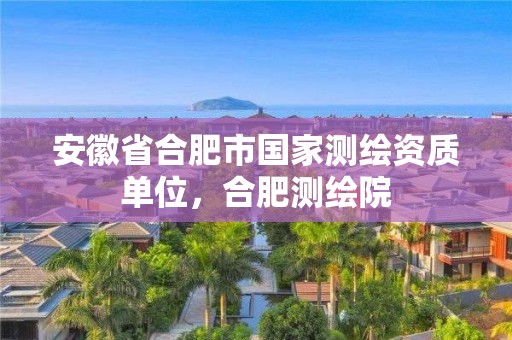 安徽省合肥市國家測繪資質單位，合肥測繪院