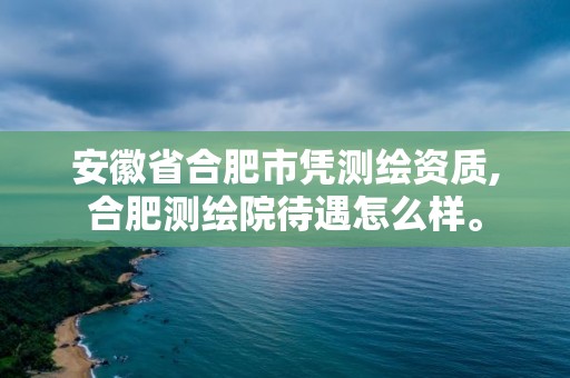 安徽省合肥市憑測繪資質,合肥測繪院待遇怎么樣。