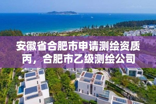 安徽省合肥市申請測繪資質丙，合肥市乙級測繪公司