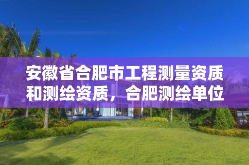 安徽省合肥市工程測(cè)量資質(zhì)和測(cè)繪資質(zhì)，合肥測(cè)繪單位