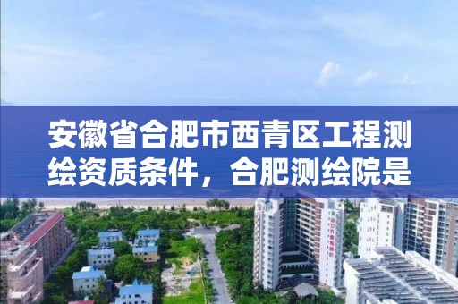 安徽省合肥市西青區工程測繪資質條件，合肥測繪院是什么單位