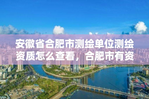 安徽省合肥市測繪單位測繪資質怎么查看，合肥市有資質的測繪公司