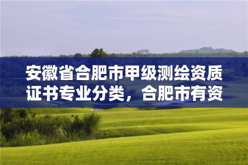 安徽省合肥市甲級測繪資質證書專業分類，合肥市有資質的測繪公司