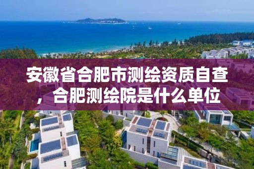 安徽省合肥市測繪資質(zhì)自查，合肥測繪院是什么單位