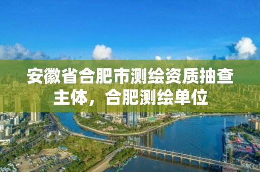 安徽省合肥市測繪資質抽查主體，合肥測繪單位