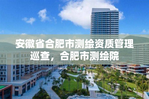 安徽省合肥市測繪資質管理巡查，合肥市測繪院