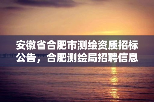 安徽省合肥市測繪資質招標公告，合肥測繪局招聘信息