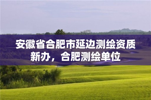 安徽省合肥市延邊測繪資質(zhì)新辦，合肥測繪單位