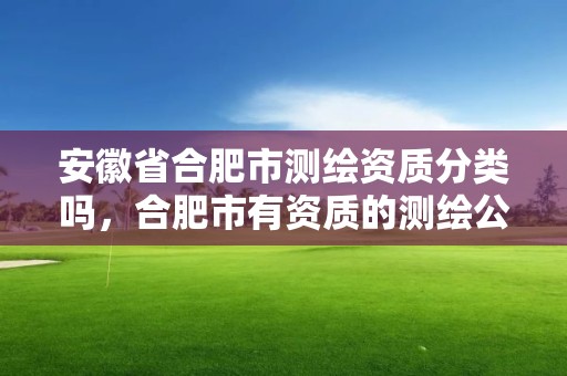 安徽省合肥市測繪資質分類嗎，合肥市有資質的測繪公司