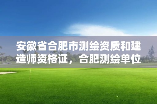 安徽省合肥市測(cè)繪資質(zhì)和建造師資格證，合肥測(cè)繪單位