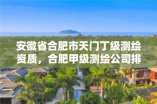 安徽省合肥市天門丁級測繪資質，合肥甲級測繪公司排行