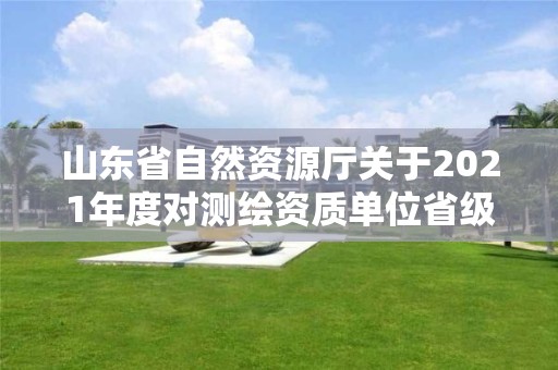 山東省自然資源廳關于2021年度對測繪資質單位省級監督檢查結果的公告