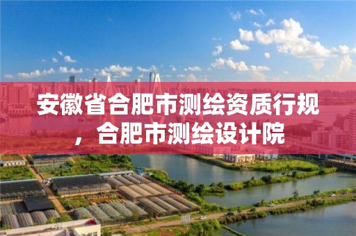 安徽省合肥市測繪資質行規，合肥市測繪設計院