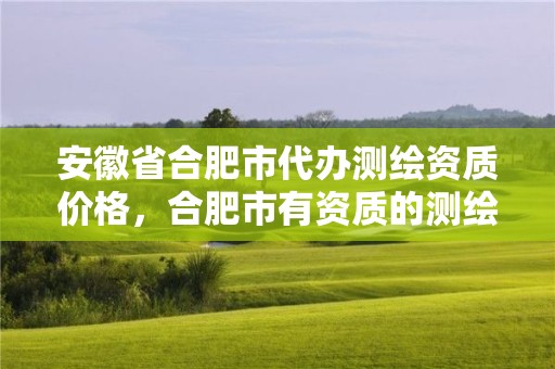 安徽省合肥市代辦測繪資質價格，合肥市有資質的測繪公司