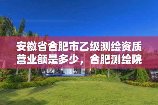 安徽省合肥市乙級測繪資質營業額是多少，合肥測繪院是什么單位