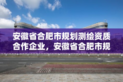 安徽省合肥市規(guī)劃測(cè)繪資質(zhì)合作企業(yè)，安徽省合肥市規(guī)劃測(cè)繪資質(zhì)合作企業(yè)有哪些