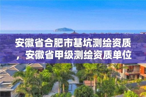 安徽省合肥市基坑測繪資質，安徽省甲級測繪資質單位