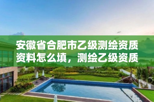 安徽省合肥市乙級測繪資質資料怎么填，測繪乙級資質業務范圍