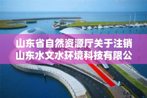 山東省自然資源廳關于注銷山東水文水環境科技有限公司等單位測繪資質的公告