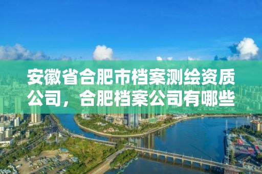 安徽省合肥市檔案測繪資質公司，合肥檔案公司有哪些