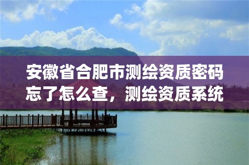 安徽省合肥市測繪資質密碼忘了怎么查，測繪資質系統key登錄