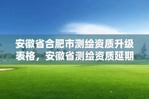 安徽省合肥市測繪資質升級表格，安徽省測繪資質延期公告