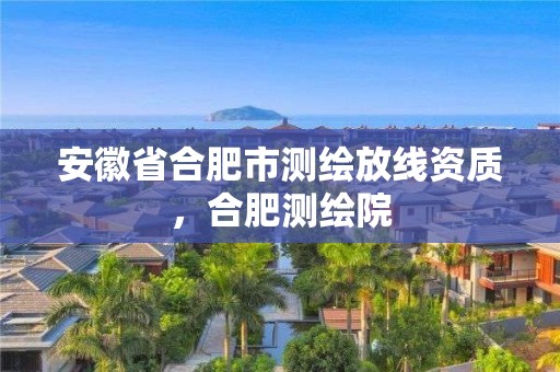 安徽省合肥市測繪放線資質，合肥測繪院