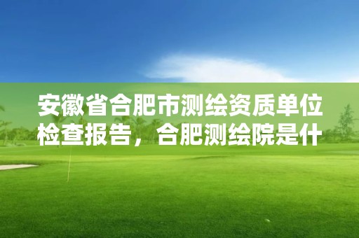 安徽省合肥市測(cè)繪資質(zhì)單位檢查報(bào)告，合肥測(cè)繪院是什么單位