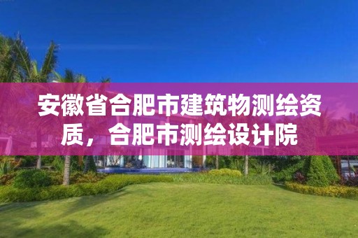 安徽省合肥市建筑物測繪資質，合肥市測繪設計院