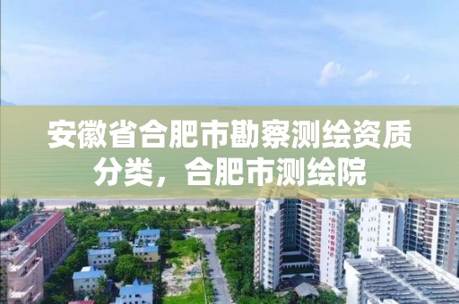 安徽省合肥市勘察測繪資質分類，合肥市測繪院