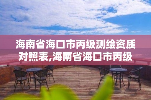 海南省海口市丙級測繪資質對照表,海南省?？谑斜墱y繪資質對照表公示。