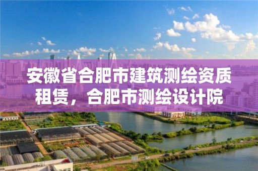 安徽省合肥市建筑測繪資質(zhì)租賃，合肥市測繪設(shè)計院