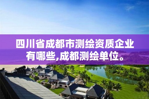 四川省成都市測繪資質企業有哪些,成都測繪單位。