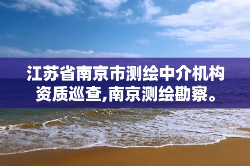 江蘇省南京市測繪中介機構資質巡查,南京測繪勘察。