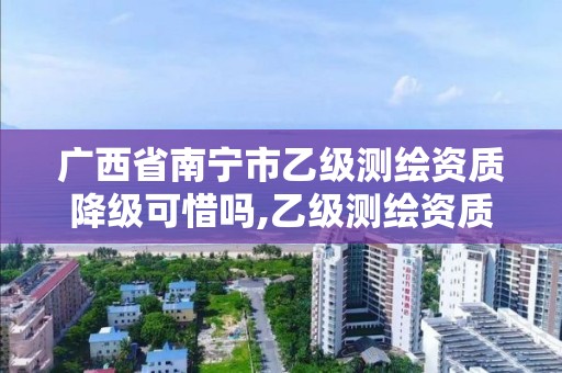 廣西省南寧市乙級測繪資質降級可惜嗎,乙級測繪資質人員數量要求。