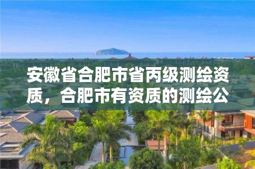 安徽省合肥市省丙級測繪資質，合肥市有資質的測繪公司