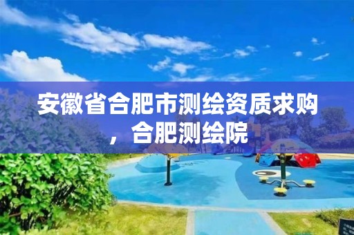 安徽省合肥市測繪資質求購，合肥測繪院