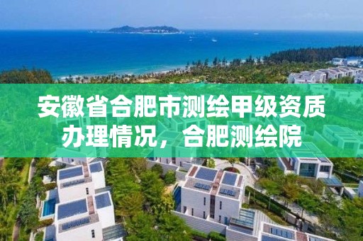 安徽省合肥市測繪甲級資質辦理情況，合肥測繪院