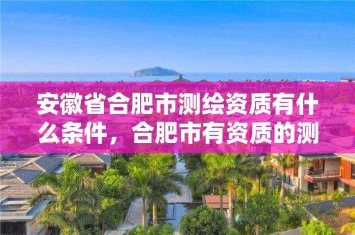 安徽省合肥市測繪資質有什么條件，合肥市有資質的測繪公司