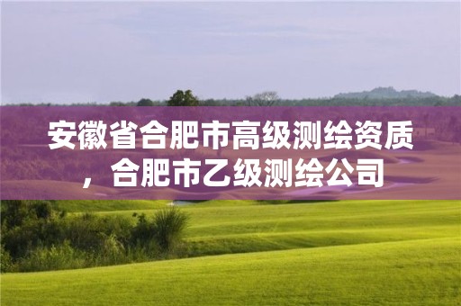 安徽省合肥市高級(jí)測(cè)繪資質(zhì)，合肥市乙級(jí)測(cè)繪公司