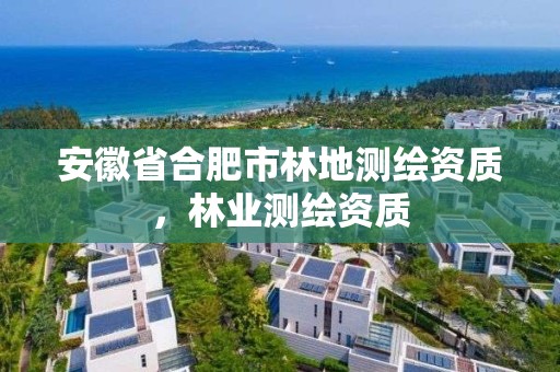 安徽省合肥市林地測繪資質，林業測繪資質