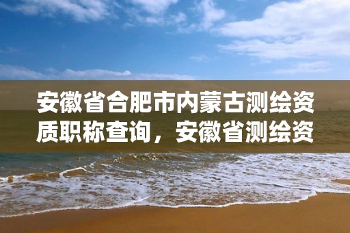 安徽省合肥市內蒙古測繪資質職稱查詢，安徽省測繪資質管理系統