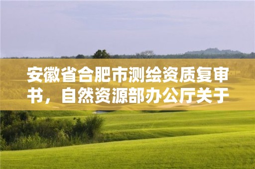 安徽省合肥市測繪資質(zhì)復(fù)審書，自然資源部辦公廳關(guān)于開展測繪資質(zhì)復(fù)審換證工作的通知